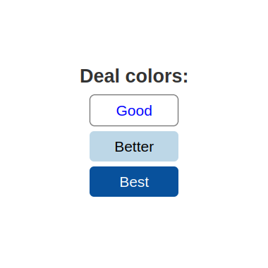 Color coding for deals